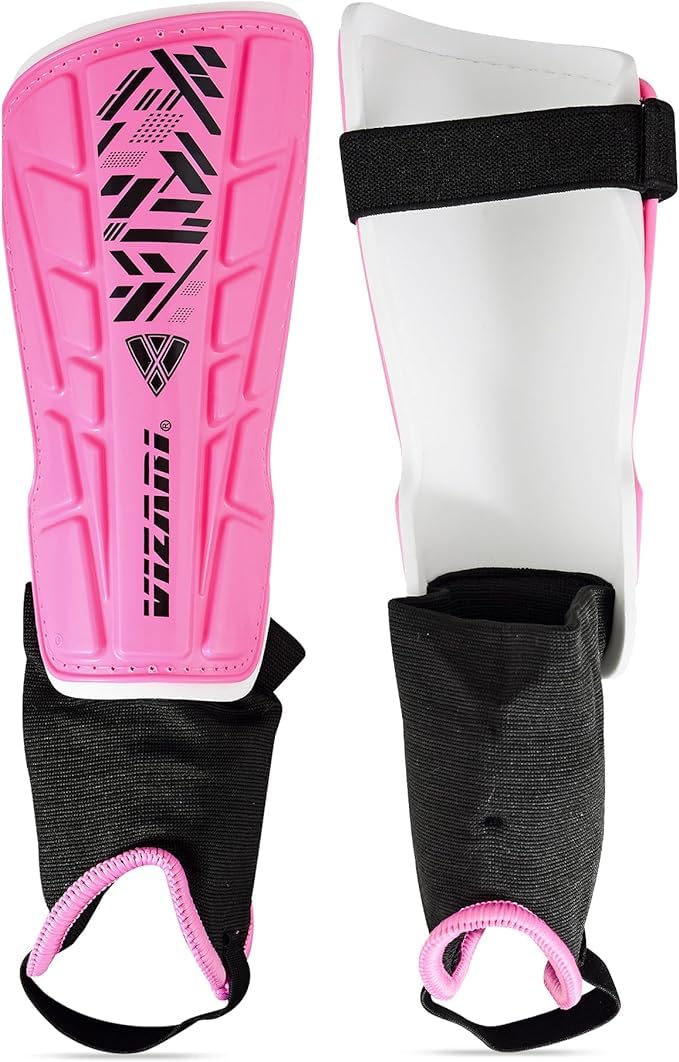 Vizari Malaga Shin Guards for Kids, Youth, Adults â€“ Lightweight Soccer Shin Pads with Ankle Protection for Boys, Girls, Men & Women (Ages 3 to Adult) - Image 1
